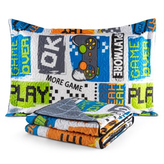 Cobre Leito de Solteiro 02 Peças Colcha Estampada Cama Box Bouti