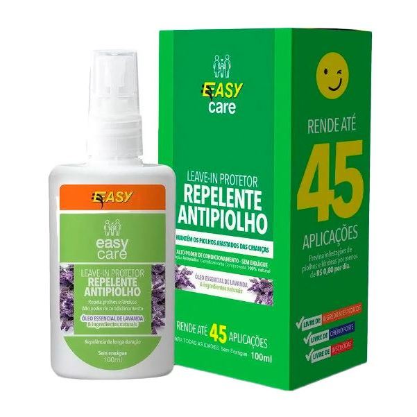 Leave-in Protetor - Repelente Spray Antipiolho Easy Care 100ml ou 200ml em Oferta na Shopee
