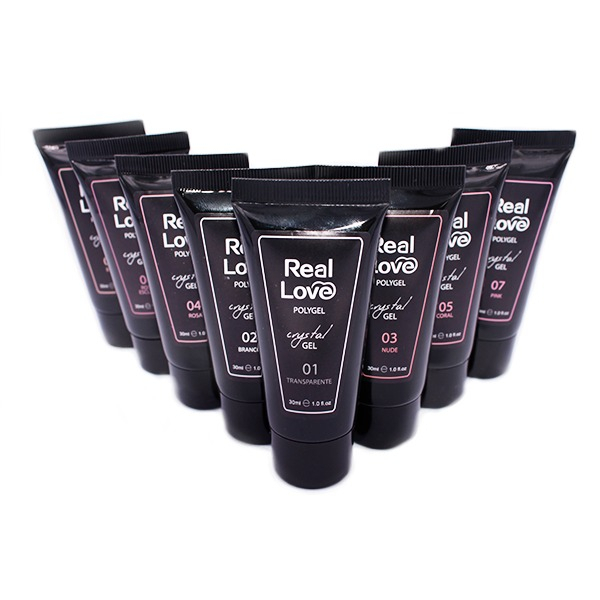 Gel Polygel Powder para Alongamento de Unhas Molde F1 30ml - Real Love