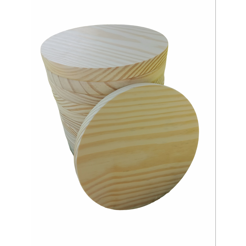 Kit 13 Unidades Bolacha Tabua 20cm Madeira Natural Pinus Multiuso Painel Pinus