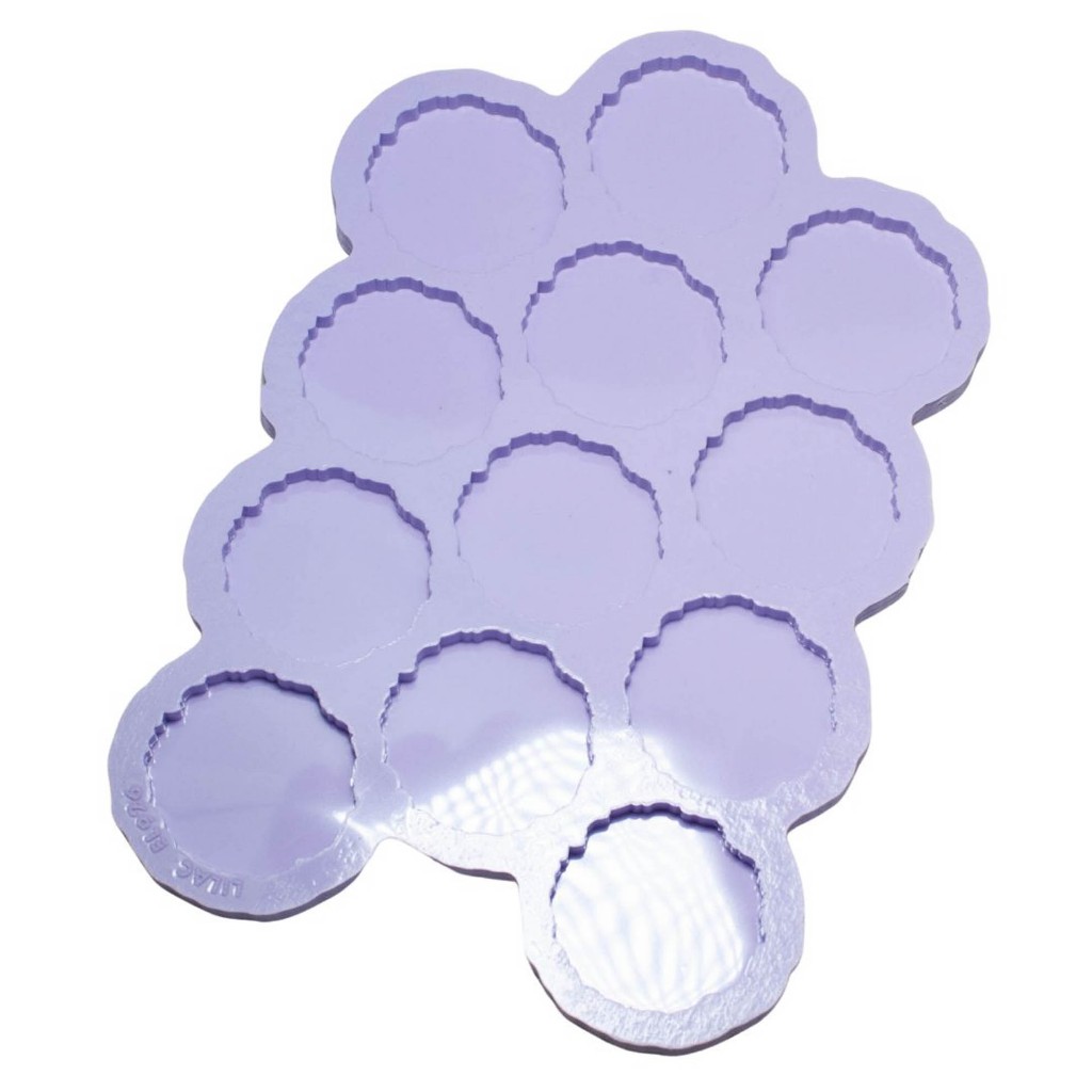 Molde de Silicone para Resina Paleta Geodo - 12 cavidades (3,9 cm)