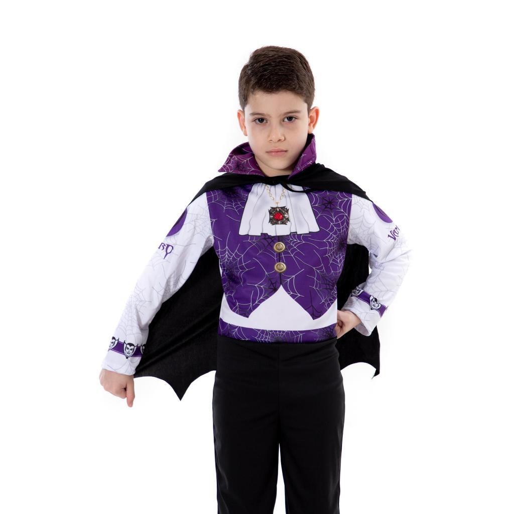 Fantasia Vampiro Conde Dracula Infantil Halloween Dia Bruxas , Fantasia Menino , Happy Halloween , Fantasias