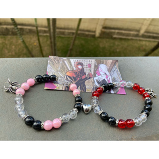 Pulseira homem aranha com pingente ima |aranhaverso em Oferta na Shopee