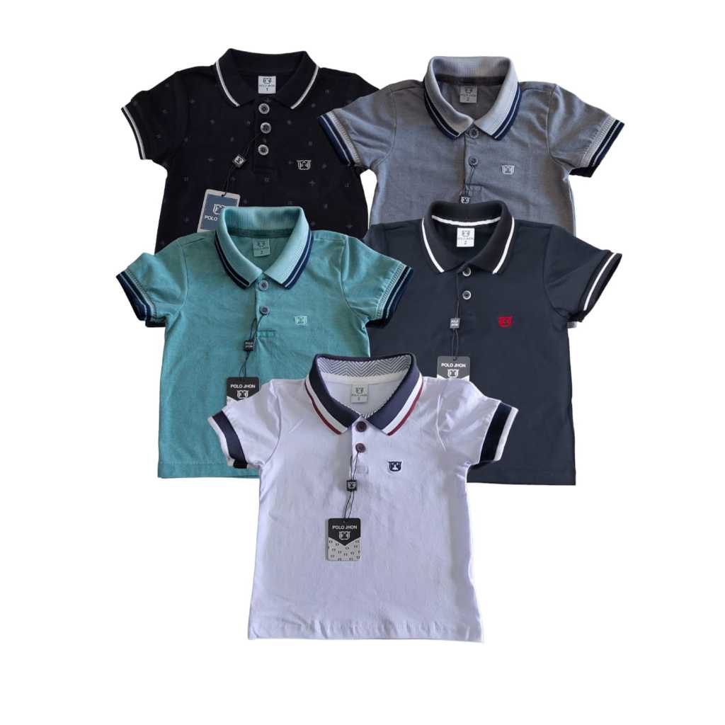 Camisa Polo infantil  Pj76 em Oferta na Shopee