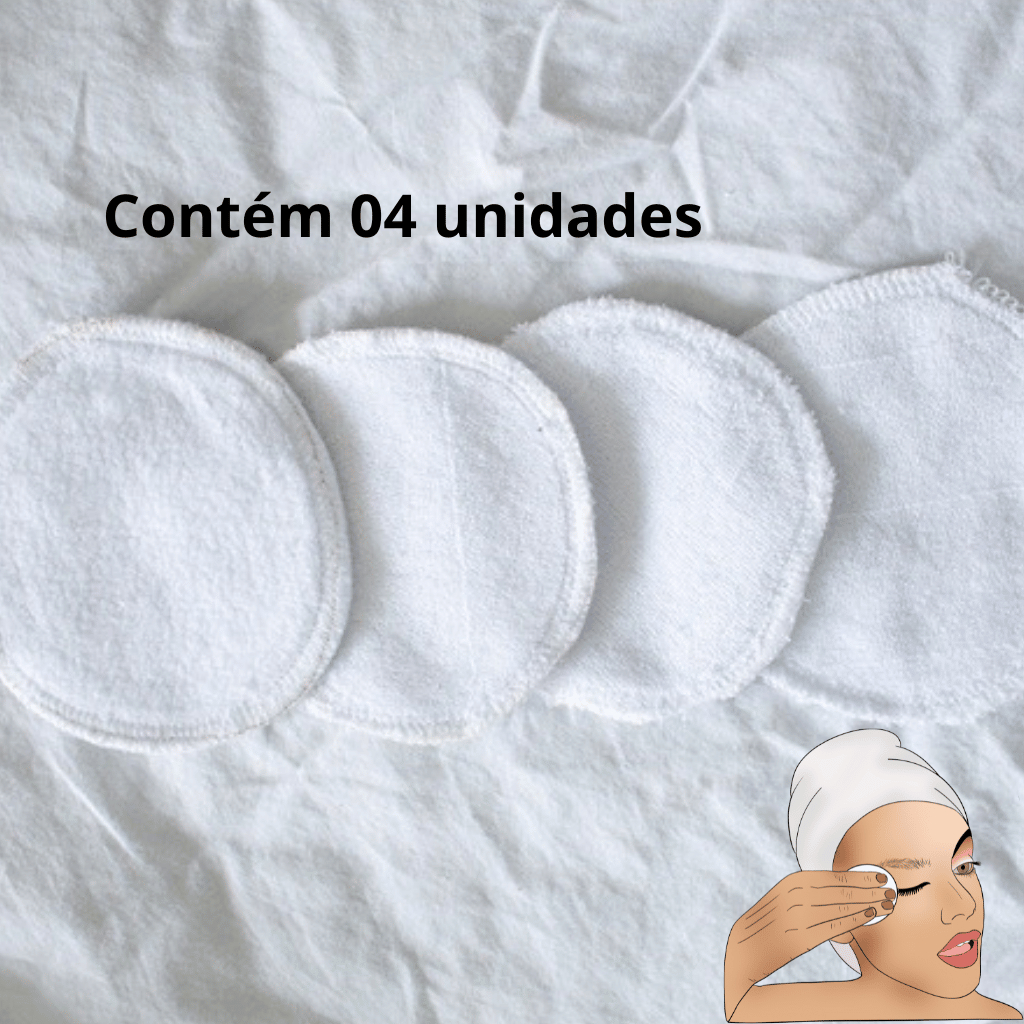 Ecopad Discos de Algodão para Limpeza Facial Reutilizável Lavável Skincare Sustentável