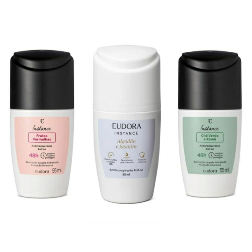 KIT Eudora Desodorante Creme ou Roll On Instance   (ESCOLHA) MAIS VENDIDO.