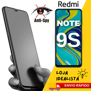 Película Cerâmica Fosca Privacidade 9D 3D P/ Redmi Note 9S Matte Privacy AntiSpy Xiaomi - Envio Imediato