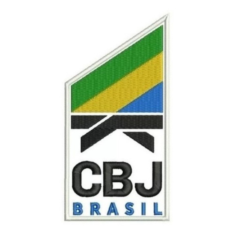 Patch Bordado Cbj Confed Judo Brasileira Kimono Artes Marciais Tamanho Oficial 11 cm x 6cm