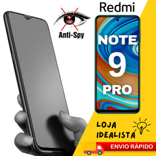 Película Cerâmica Fosca Privacidade 3D 9D P/ Redmi Note 9 Pro Matte Privacy AntiSpy Xiaomi - Envio Imediato