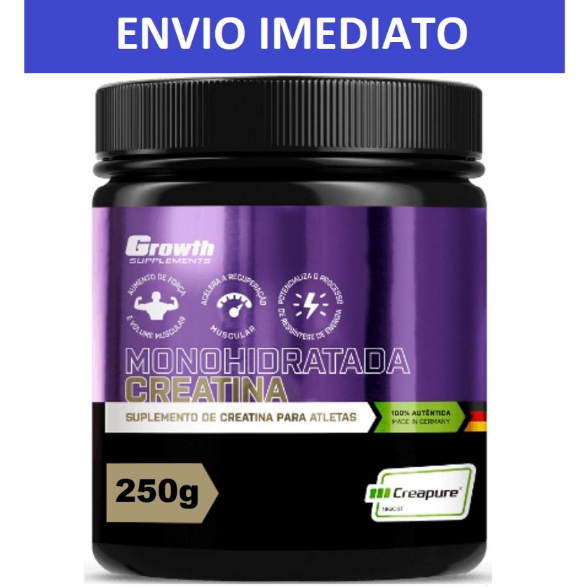 Creatina CREAPURE Monohidratada 250g - Growth Suplementos 100% Pura