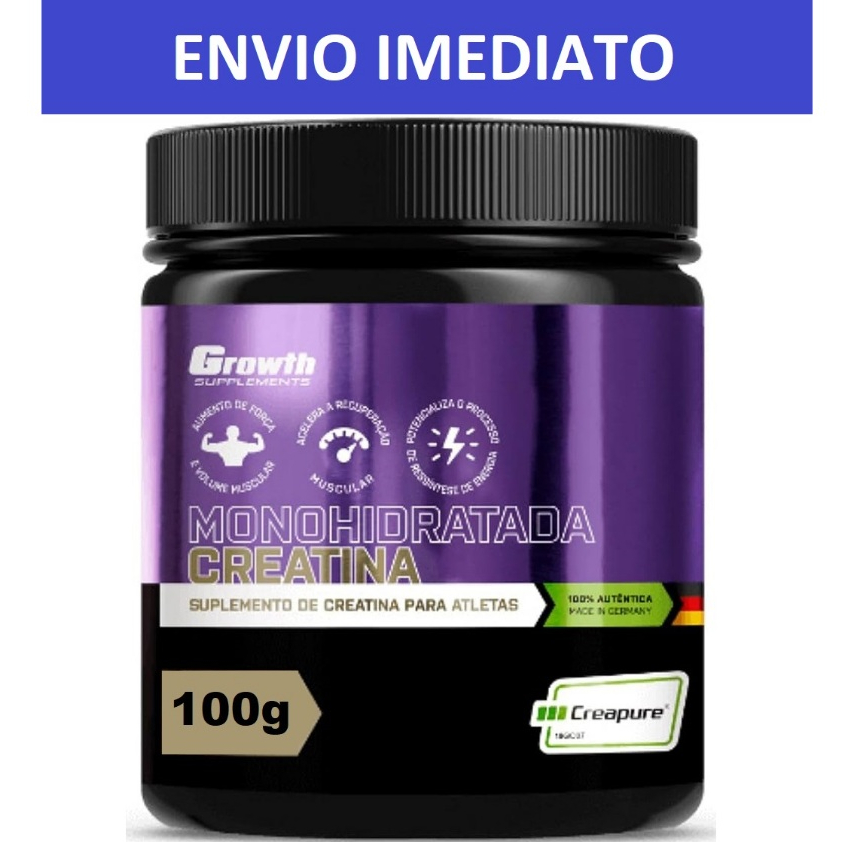 Creatina CREAPURE Monohidratada 100g - Growth Suplementos 100% Pura