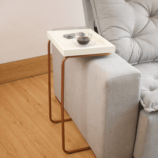 Mesa De Apoio Sofa Base Metal Cobre Para Sala em Oferta na Shopee