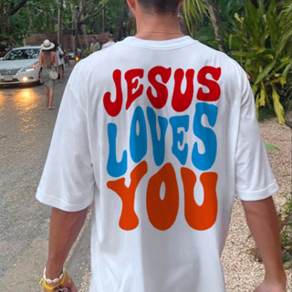 Camiseta OVERSIZED Evangélica JESUS LOVES YOU Streetwear moda cristã PRIER