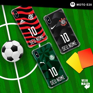 Capa Capinha - Moto E20 - Times Futebol Nacional Personalizado