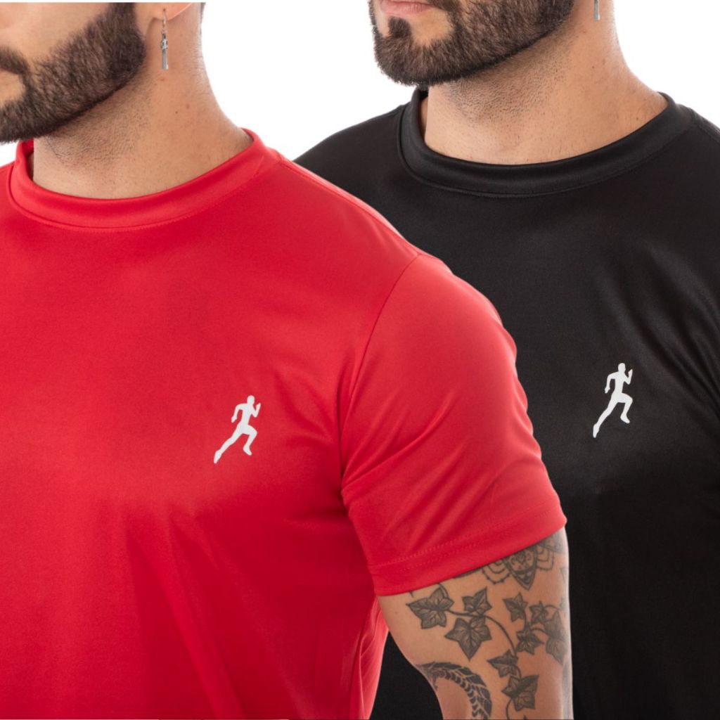 Detalhes do Kit 3 Bermudas Masculinas Academia  + 3 Camisetas Esportiva - Conjunto