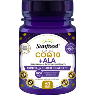 COQ10 (Coenzima Q10) + ALA (Ácido Alfa Lipóico) 1000mg 60 Cápsulas Sunfood