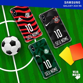 Capa Capinha - Samsung Galaxy A34 5G - Times Futebol Nacional Personalizado
