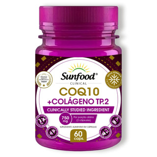 Coenzima Q10 (COQ10) + Colágeno Tipo II 750mg 60 Cápsulas Sunfood