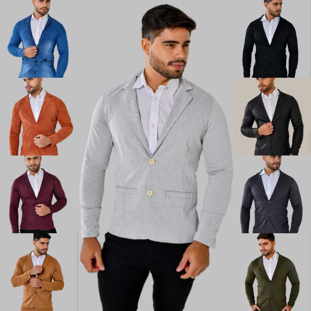 Blazer Masculino Moderno Elegante Slim Fit Casual Esporte Fino