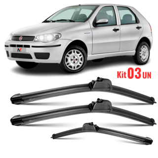 Kit 3 Palheta Limpador Parabrisa Dianteiro + traseiro Fiat Palio G3/G4 2004 á 2015 em Oferta na Shopee