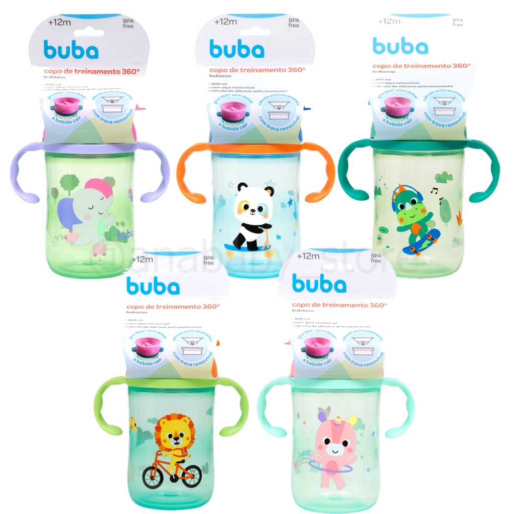 Copo De Treinamento 360 Lançamento Buba Novo Copinho Para Bebê Bubazoo Panda