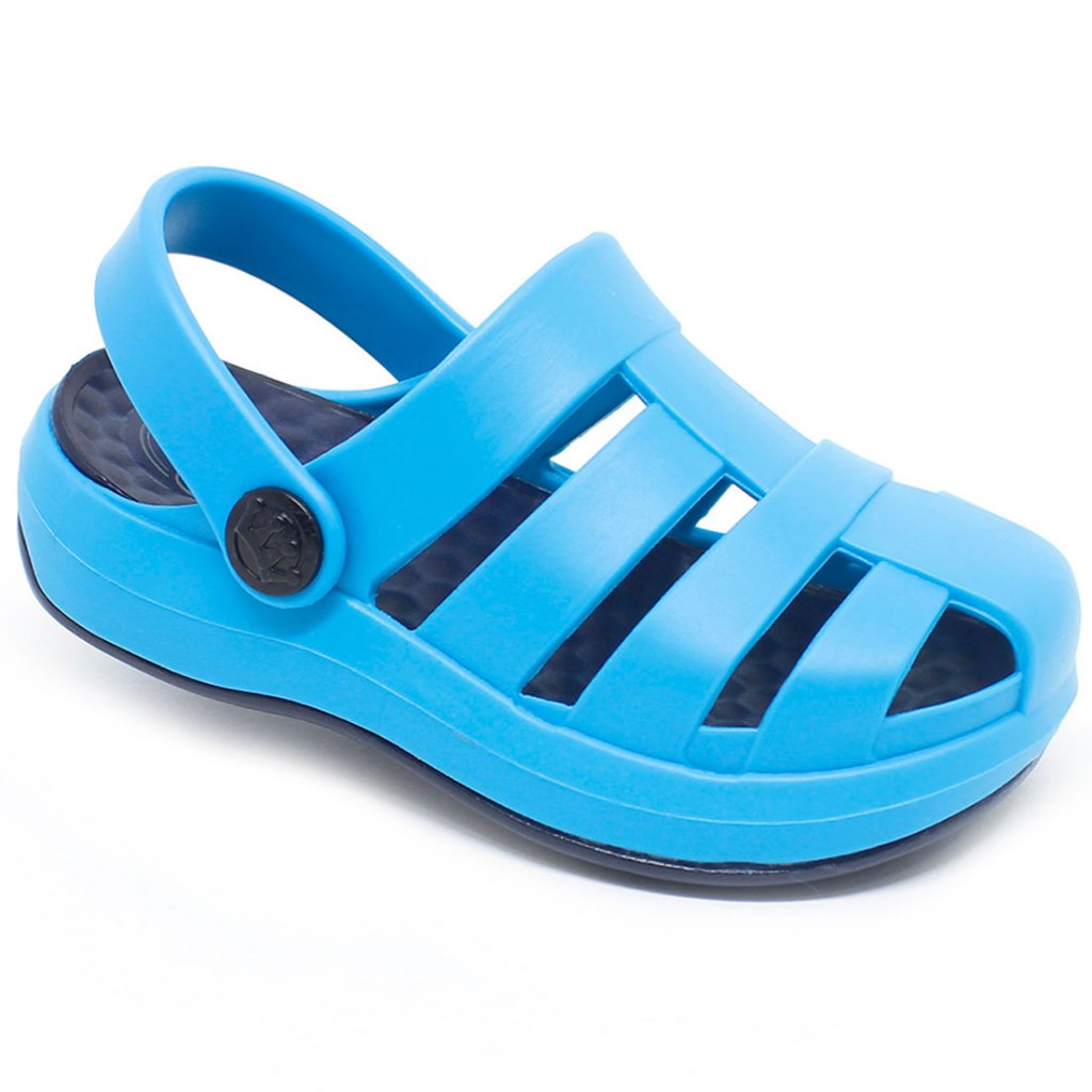 Sandália Babuche Papete Chinelo Infantil Plugt Menino Pop Azul Neon Marinho em Oferta na Shopee
