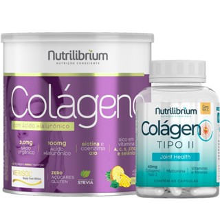 Colágeno Verisol Ácido Hialurônico 200g + Colágeno Tipo 2 Premium Nutrilibrium