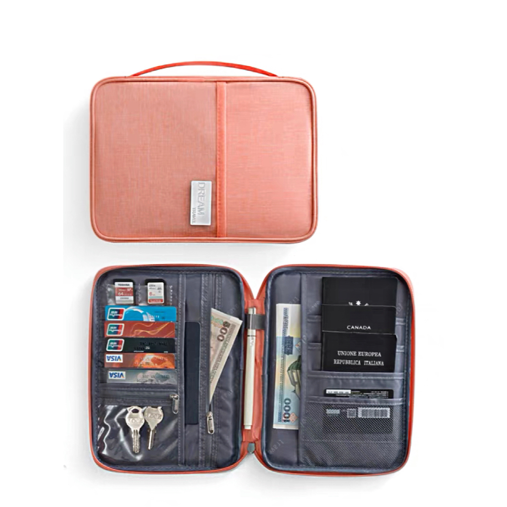 Imagem Bolsa De Passaporte / Porta Passaporte / Bolsa De Proteção Impermeável Para Viagem / Documentos