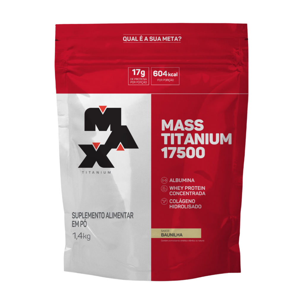 Mass Titanium 17500 - Hipercalórico 1.4kg - Max Titanium