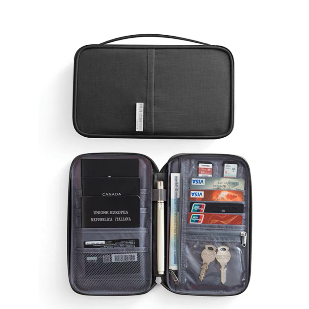 Imagem Bolsa De Passaporte / Porta Passaporte / Bolsa De Proteção Impermeável Para Viagem / Documentos