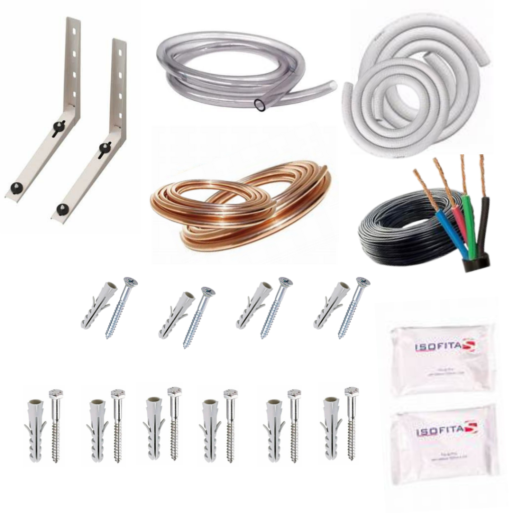 Kit instalação com 6 metros para ar condicionado split Inverter 9.000 btus e 12.ooo btus completo.