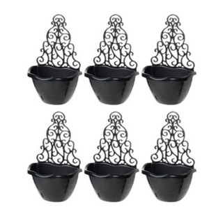 Vaso De Plantas Modelo Arandela 2,5 Litros Preto - Vaso De Parede Para Planta Objetos De Decoração Injeplastec