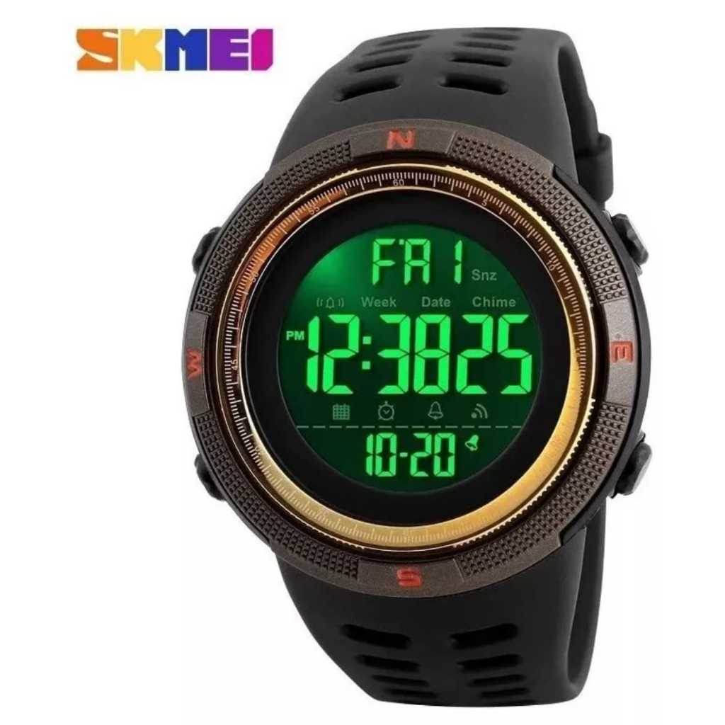 Relógio Digital Esportivo Prova D'água Skmei 1251 Dourado PRODUTO ORIGINAL