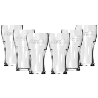 Kit Com 6 Copos Contour Coca-cola 470ml Transparente em Oferta na Shopee