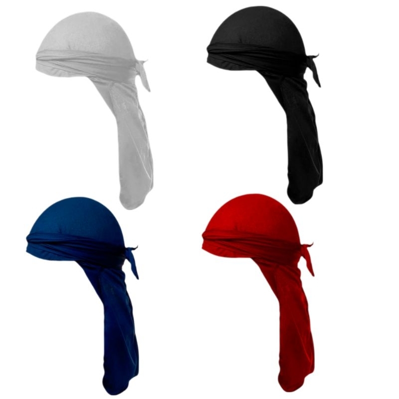 Bandana Durag Preta Touca 360 waves Dureg  Rapper