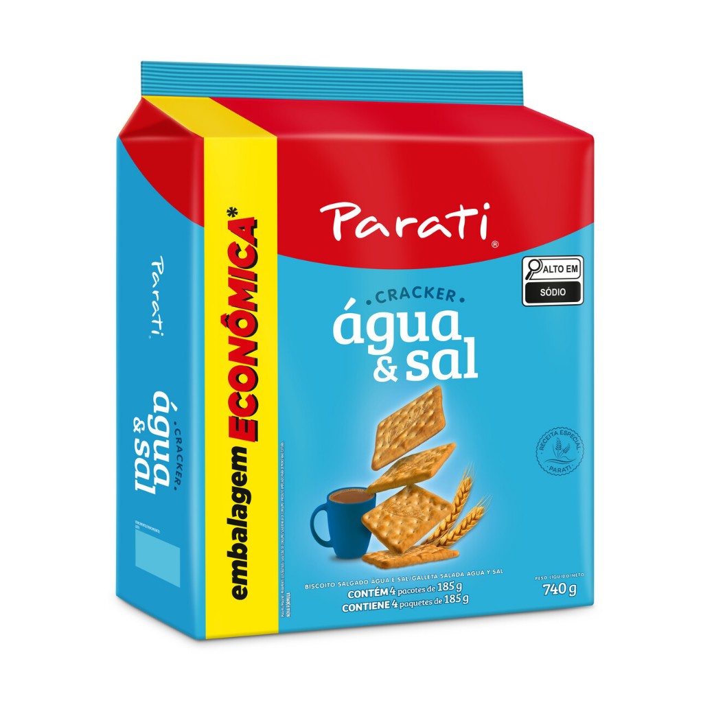 Biscoito Agua E Sal Parati 740g em Oferta na Shopee
