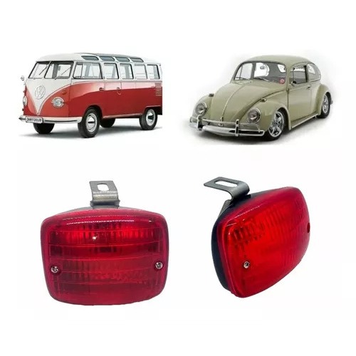 Lanterna luz neblina Parachoque Fusca / Kombi / Brasilia Adaptação acabamento preto escolha cor
