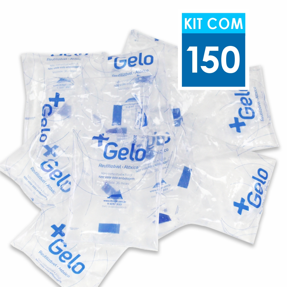 Gelo Gel Reutilizável Flexível - Caixa 150 Unidades   +Gelo 65g