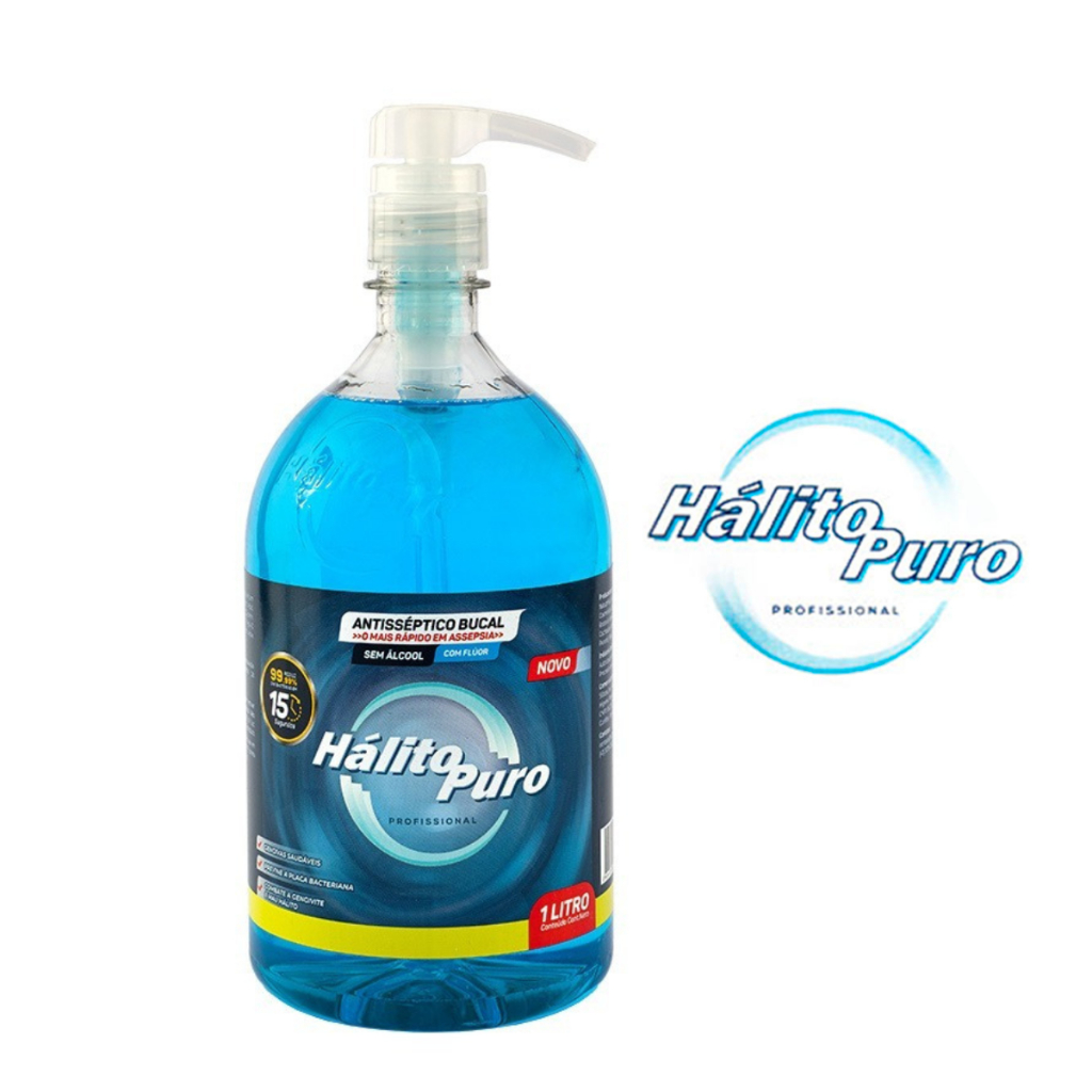 1x Litro Enxaguante Sem álcool para banheiro Com Válvula Dosadora Pump uso Diario Com NF