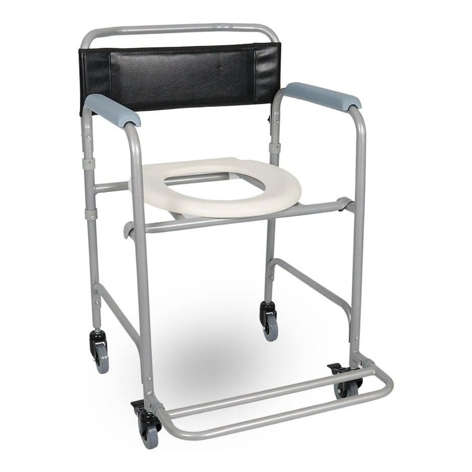 Cadeira De Banho E Sanitário Idoso Higiênica Dobrável 100kg