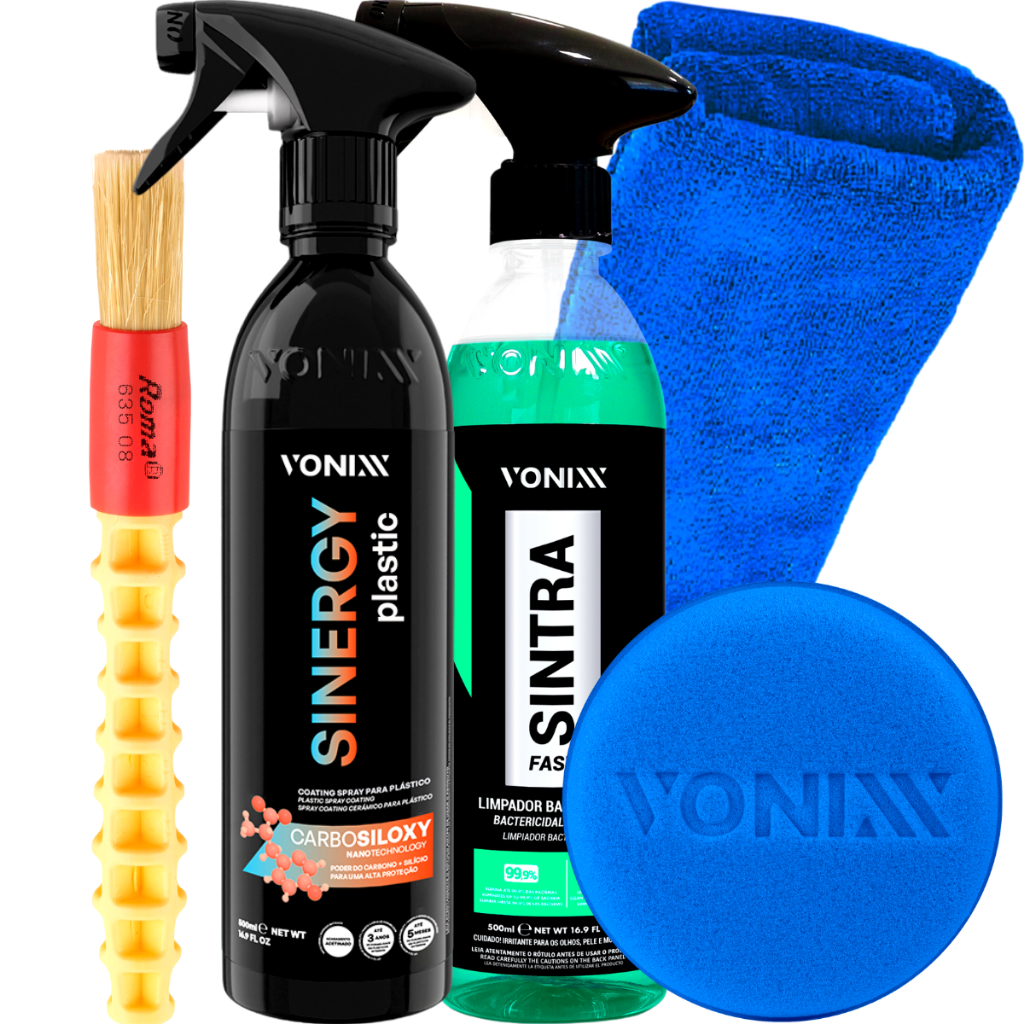 Kit Limpeza interna painel vitrificação de plasticos Sinergy Plastic Coating Para Plástico Sintra Fast Vonixx