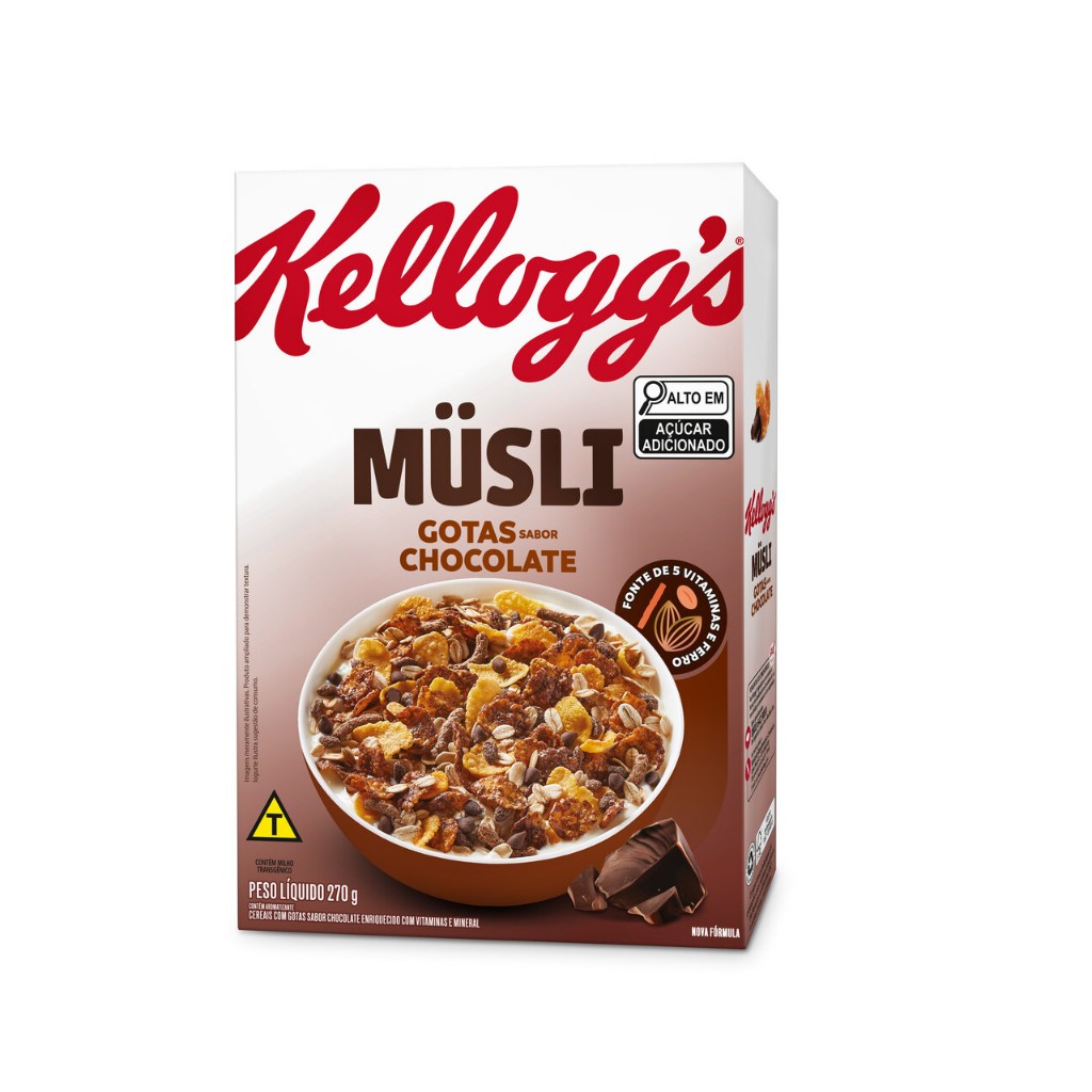 Cereal Müsli Gotas Sabor Chocolate Kellogg's® 270g - Food & Beverages