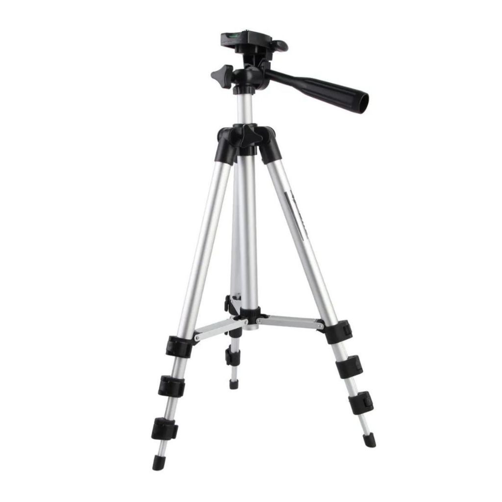 Tripé Universal Telescópico Para Câmera E Celular 1,01 M Com Nível Alumínio 3110 em Oferta na Shopee