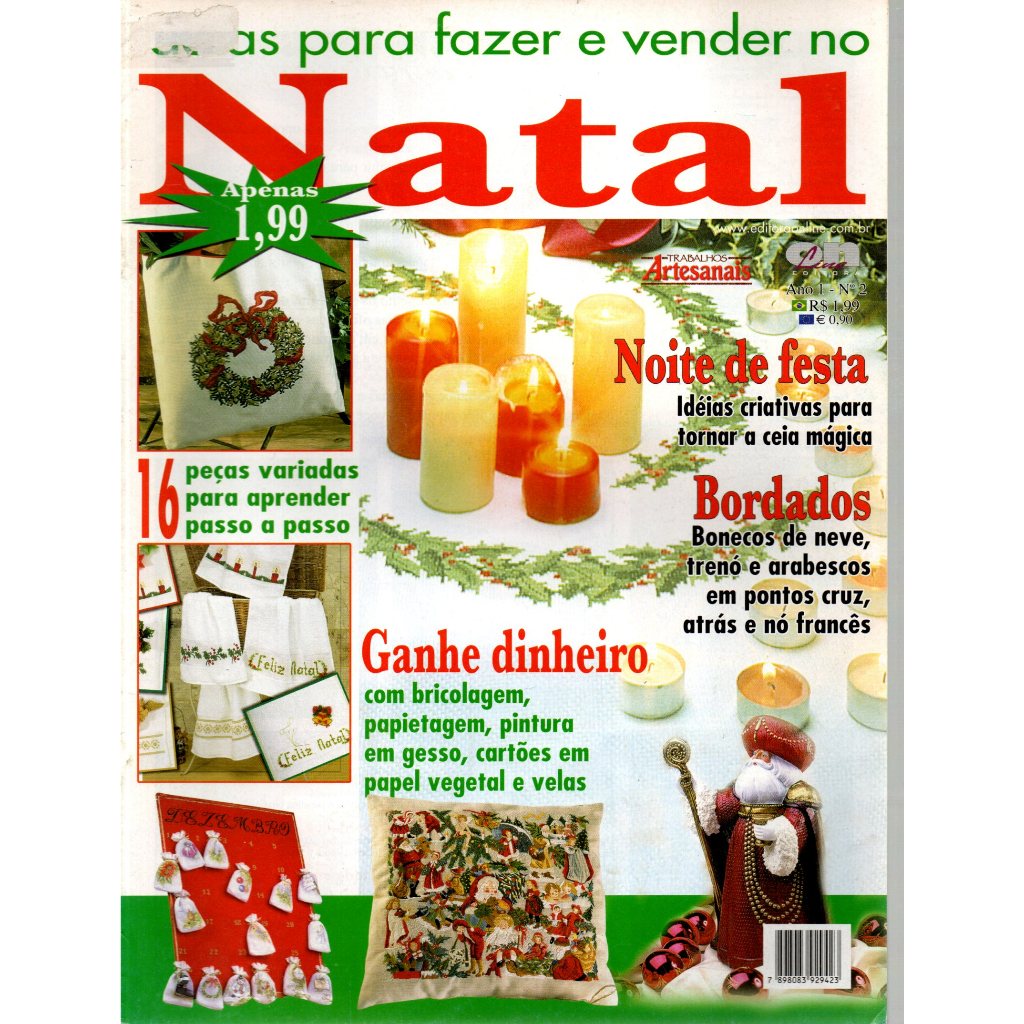 Revista Ideias Para Fazer E Vender No Natal, Ano 1, Nº 2