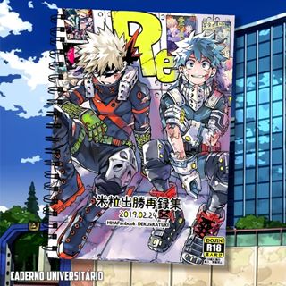 Caderno Universitário Personalizado My Hero Academia Boku no Hero 1 mat 96fls - 5 mats 120fls - 10 mats 160fls - 15 mats em Oferta na Shopee