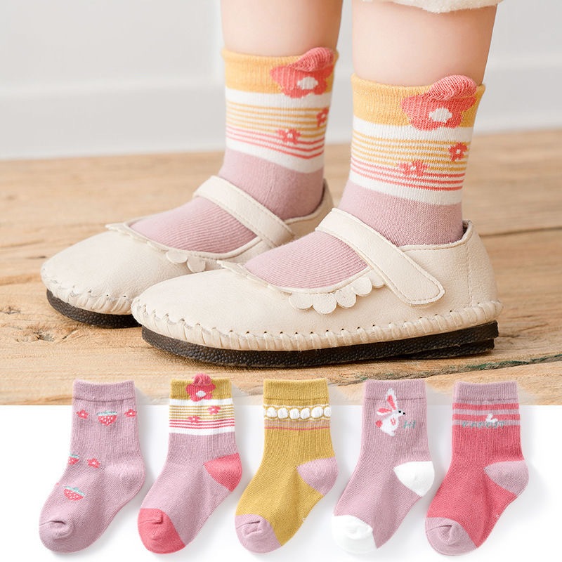 Kit 6 ou 12 Pares de Meias Infantil Feminino Com Estampada Meia Menina Bebê Criança Feminina em Oferta na Shopee