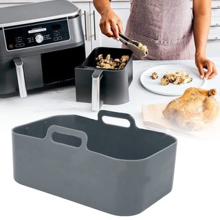 Forma Airfryer De Silicone Retangular Com Alça Otima qualidade Antiaderente Cozinha