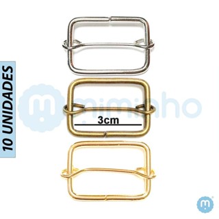 Regulador Bolsa 3cm - Médio - Niquelado, Ouro Velho e Ouro Catafórico - Metal - 10 PÇS