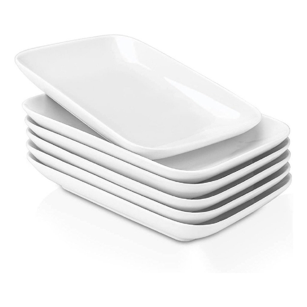 Kit 12 Travessa Bandeja Retangular Melamina Prato para Servir