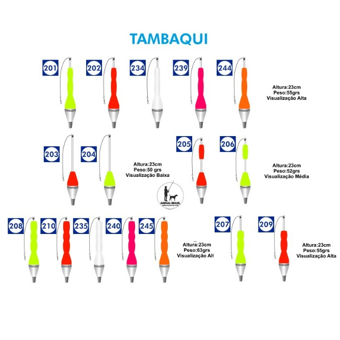 Bóia Torpedo JR Pesca Tambaqui Vários Modelos, Cores e Pesos - De 50 a 63 gramas
